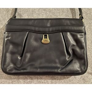 Vintage Etienne Aigner Navy Blue Leather Purse, Shoulder or Crossbody, Small